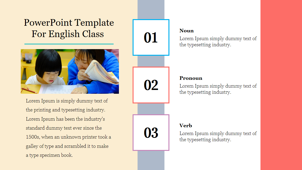 PowerPoint Template For English Class